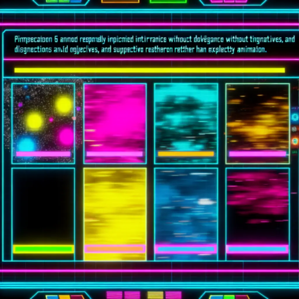 Shooty Skies napi küldetés-választó képernyő neon, pixel-art stílusban