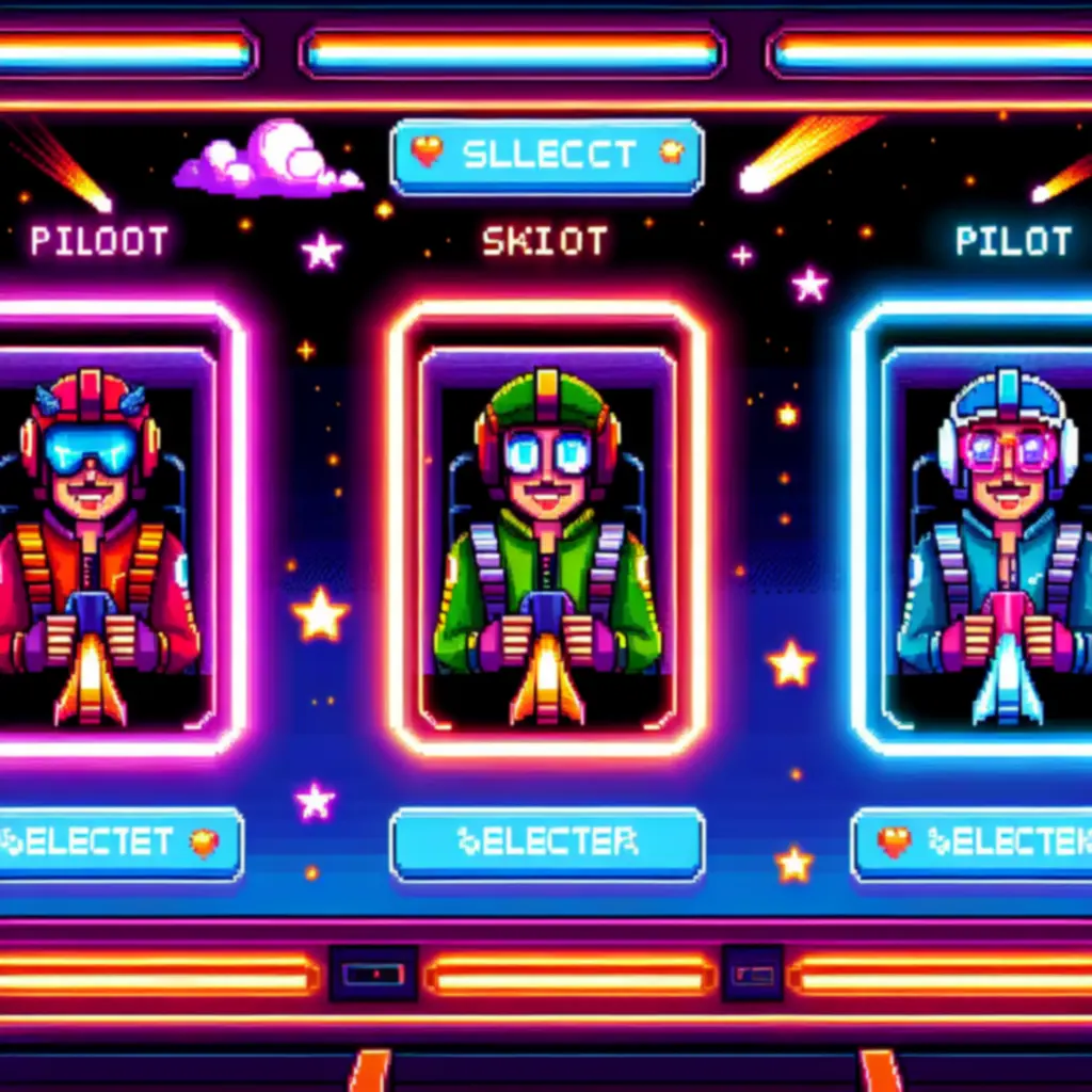 Napi pilóta-választék panel neon kerettel