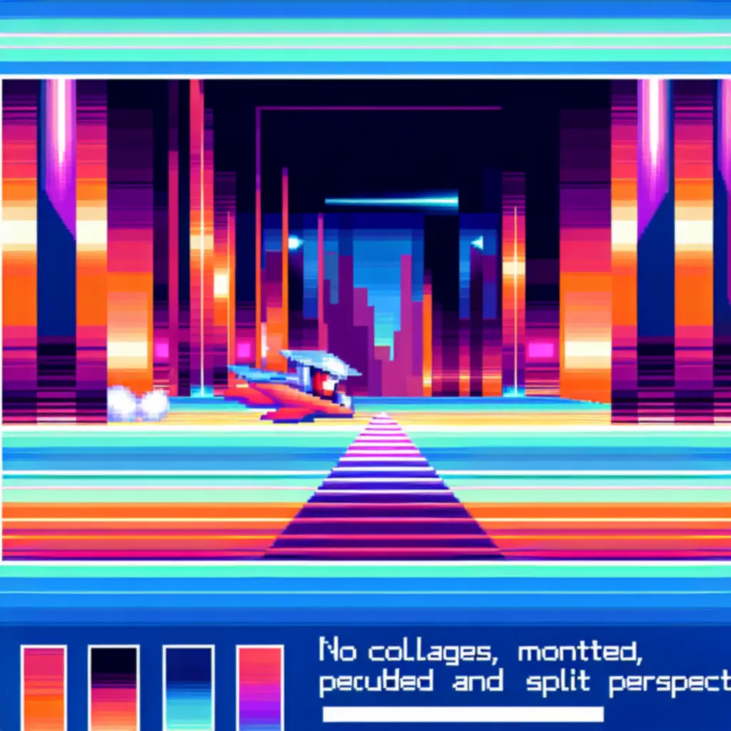 Dinamikus, animált Shooty Skies háttér, amely neon galaxisokat és pixeles felhőket mutat