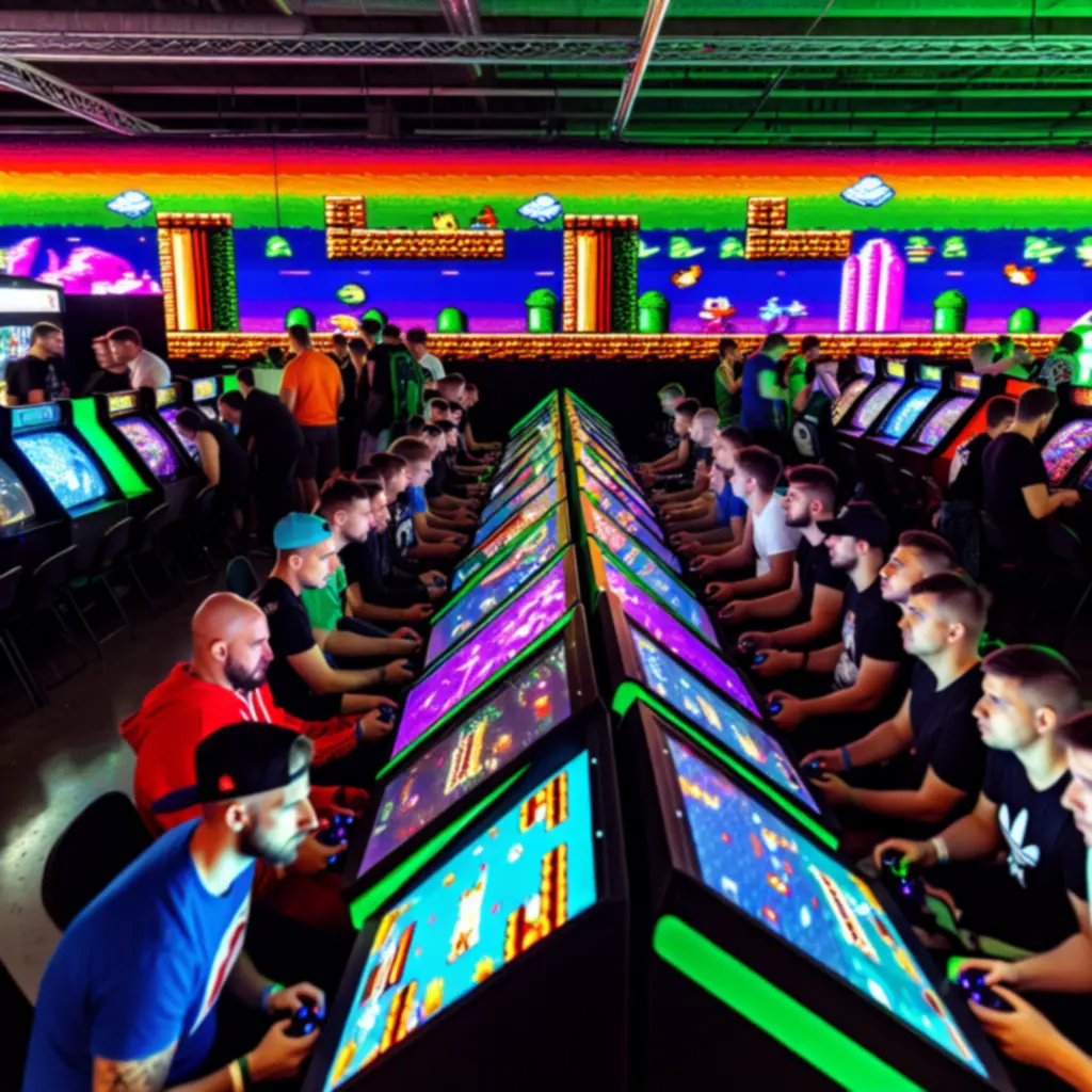 Shooty Skies bajnokság neon akciójelenettel